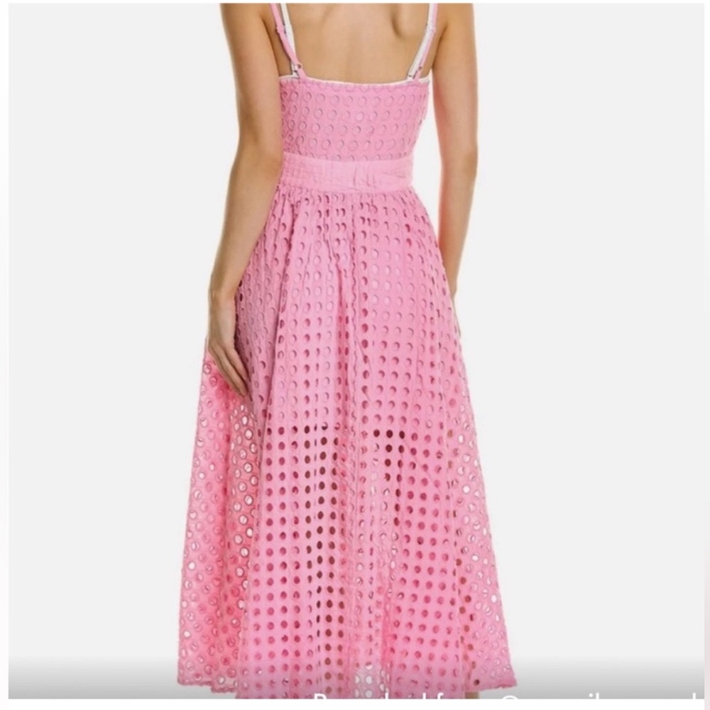 SOLID & STRIPED Pink Eyelet Dress Size S Summer Cottagecore - Picture 9 of 9